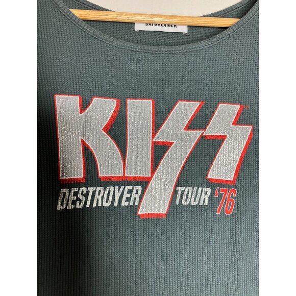 Daydreamer Women's Small Large KISS Destroyer Tour '76 Long Sleeve Thermal Top - Picture 3 of 9